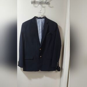 Boys Izod Navy Blazer with Gold Accents Buttons Size 18